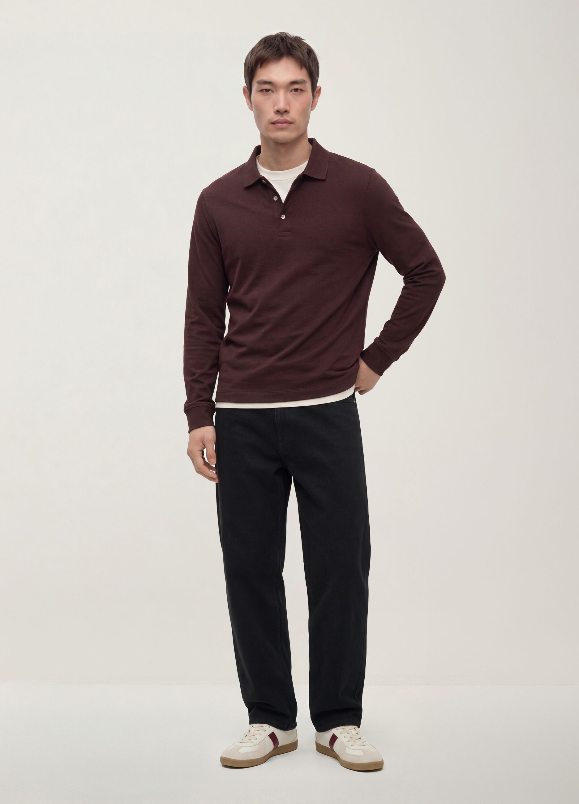 Black pure cotton denim jeans, relaxed fit