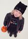Black stretch fabric beanie with ears_4