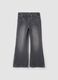 Girls&rsquo; grey flared jeggings in stretchy cotton-viscose blend_0