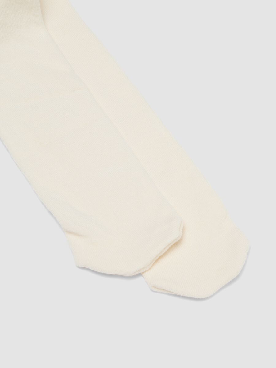 White organic stretch-cotton tights_1
