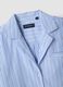 Sky blue striped pure cotton blazer_5
