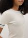 Girls' beige striped slim fit T-shirt_2