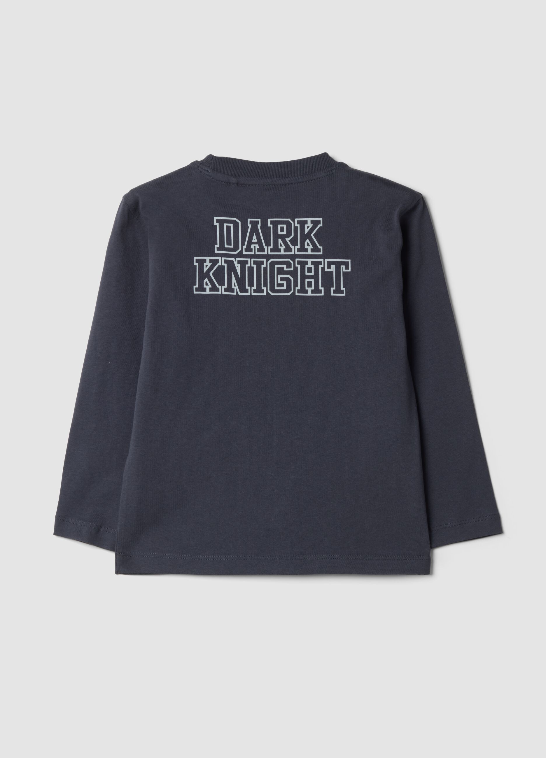 Blue pure cotton Batman print oversized T-shirt