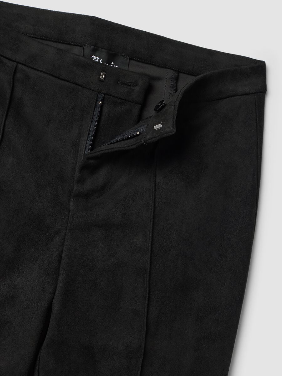Faux Suede Formal Slim-Fit Trousers_7