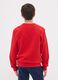Red boys&rsquo; sweatshirt in pure organic cotton with crew neck and print_1