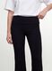 Black flared ribbed pure cotton leggings_2
