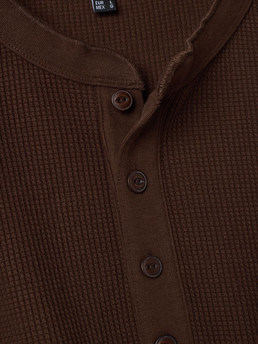 Maglia marrone chiaro girocollo in puro cotone over fit_5