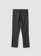 Pantaloni chino grigio e nero in viscosa elasticizzata_2