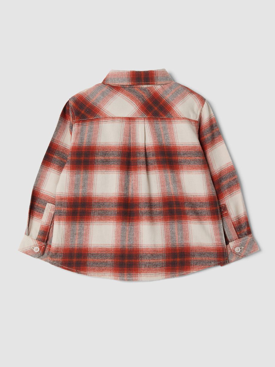 Brown and Red Checked Pure Cotton Shirt_1