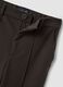Pantaloni marroni in viscosa elasticizzata straight fit_5