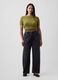 Black straight-leg pure cotton jeans (oversized fit)_4