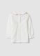 White organic cotton jersey top with embroidery, regular fit_1