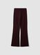 Plum purple flared leggings in stretch cotton_0
