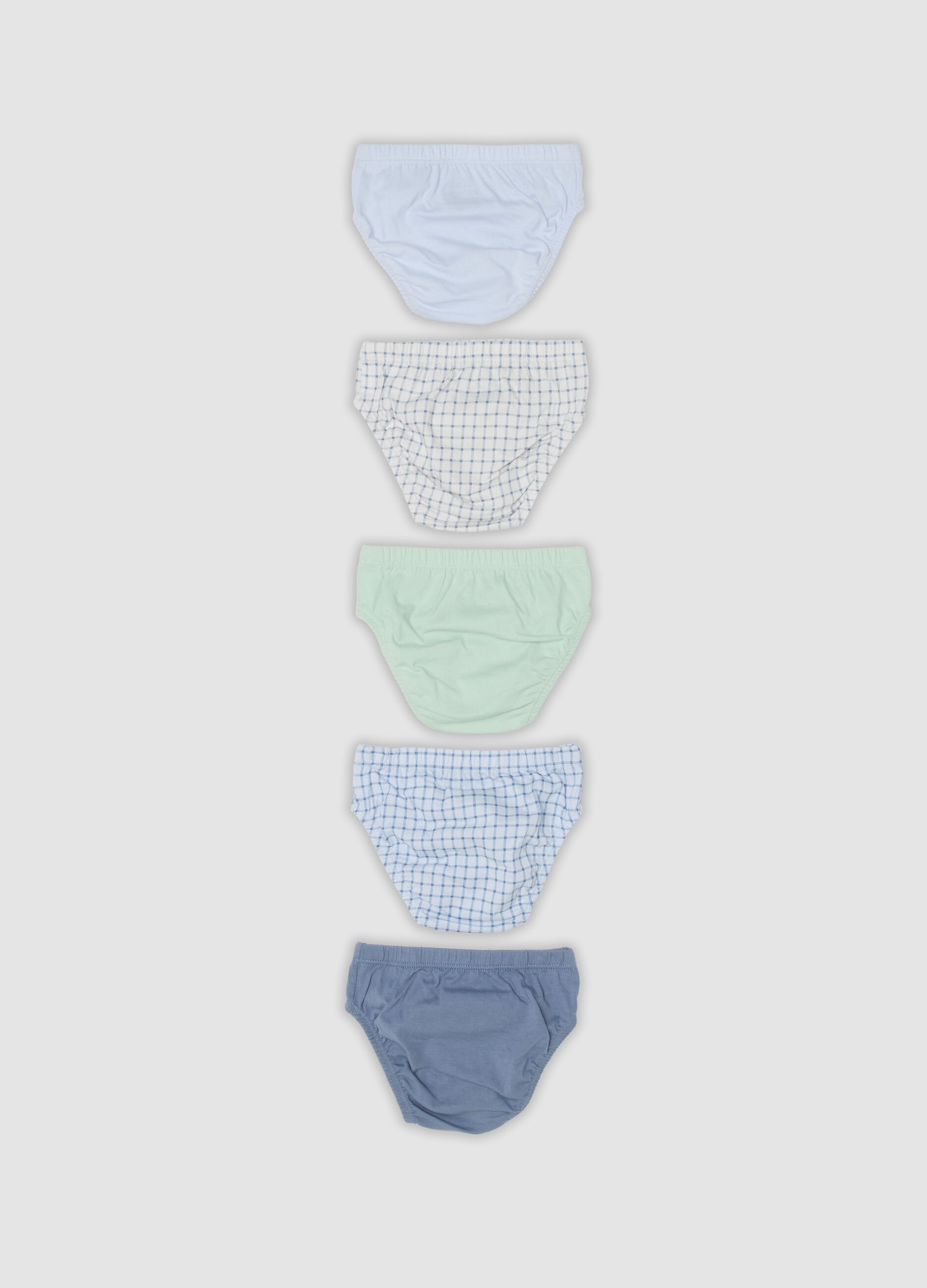 Pack of 5 multicoloured pure organic cotton briefs for baby