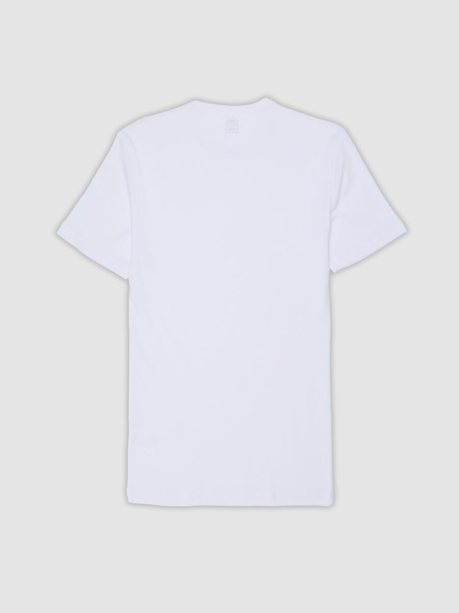 2-pack white crew-neck T-shirts in pure organic cotton, regular fit_6