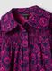 Purple ribbed pure cotton dress with grandad collar_1