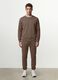Brown cotton-blend joggers, regular fit_0