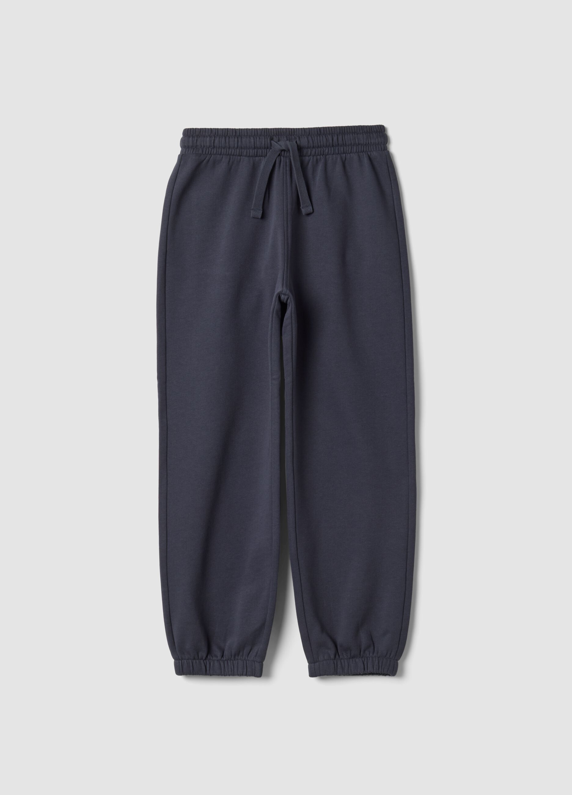 Pantaloni jogger grigi in puro cotone organico