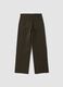 Brown wide-leg jeans in pure cotton_2