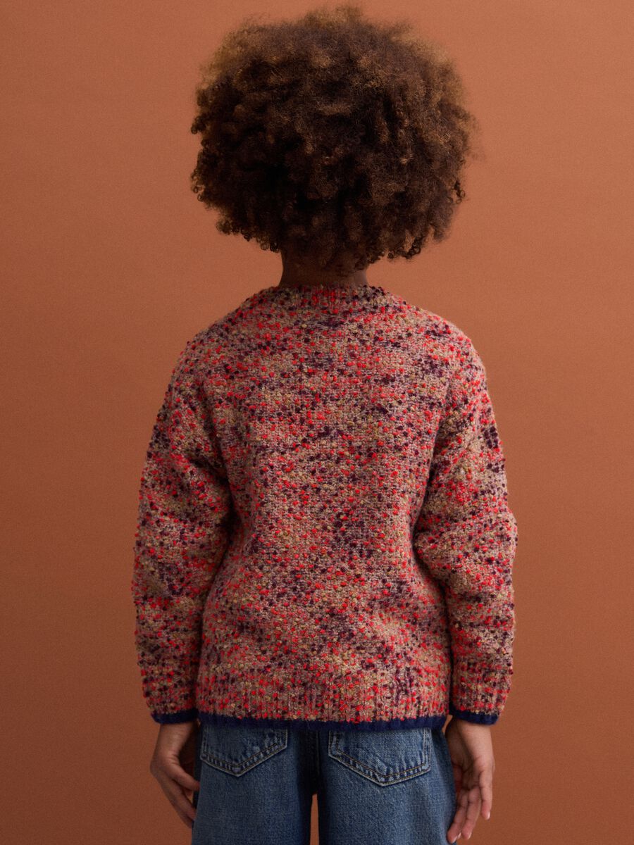 Multicoloured crew-neck jumper in wool and alpaca blend_2