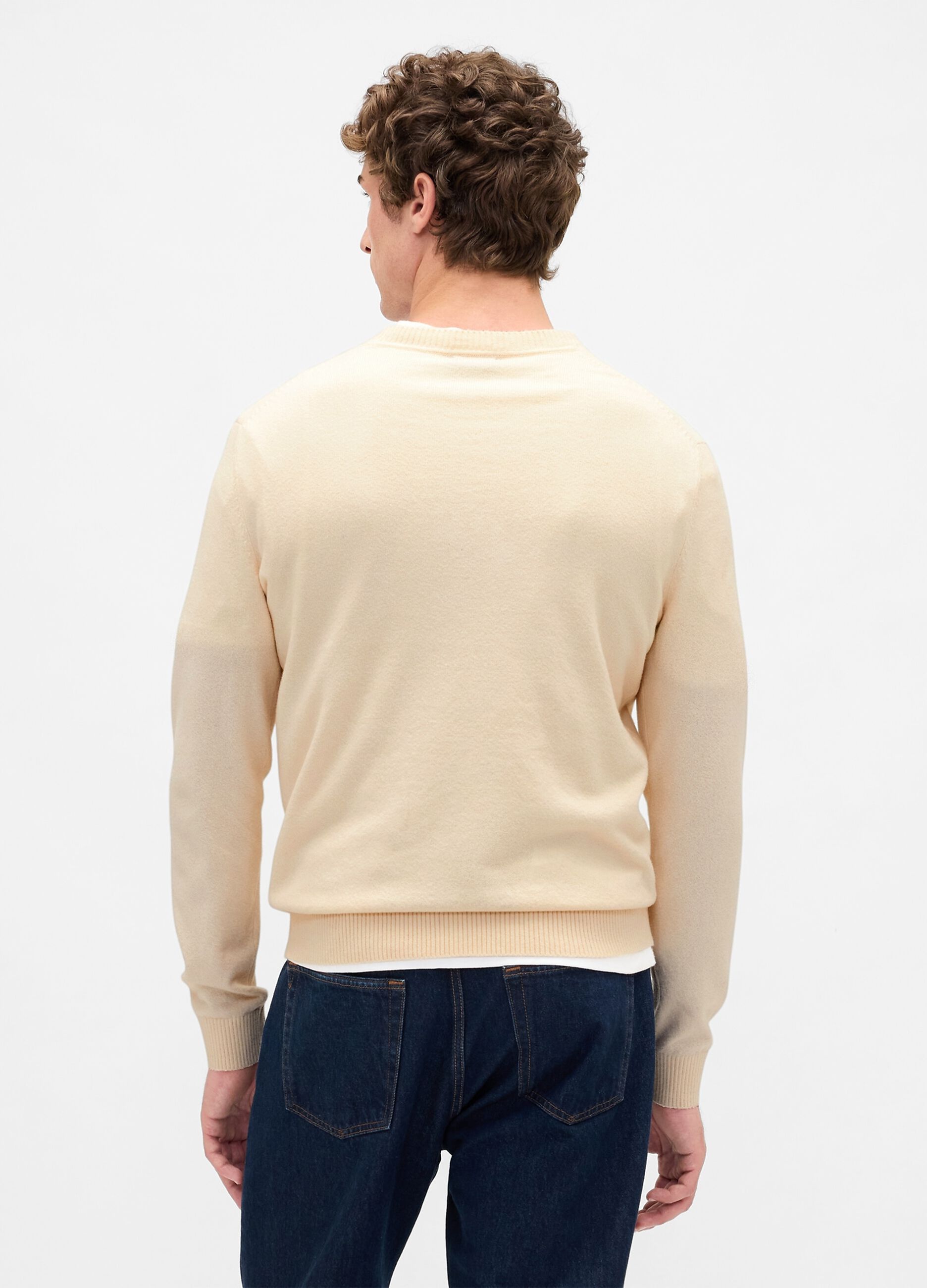 Beige Cotton Blend Jumper