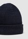 Berretto denim a coste in misto cotone_2