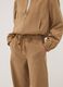 Beige stretch-fabric straight-fit trousers_3