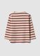 Beige striped organic cotton T-shirt with Winnie the Pooh print_1