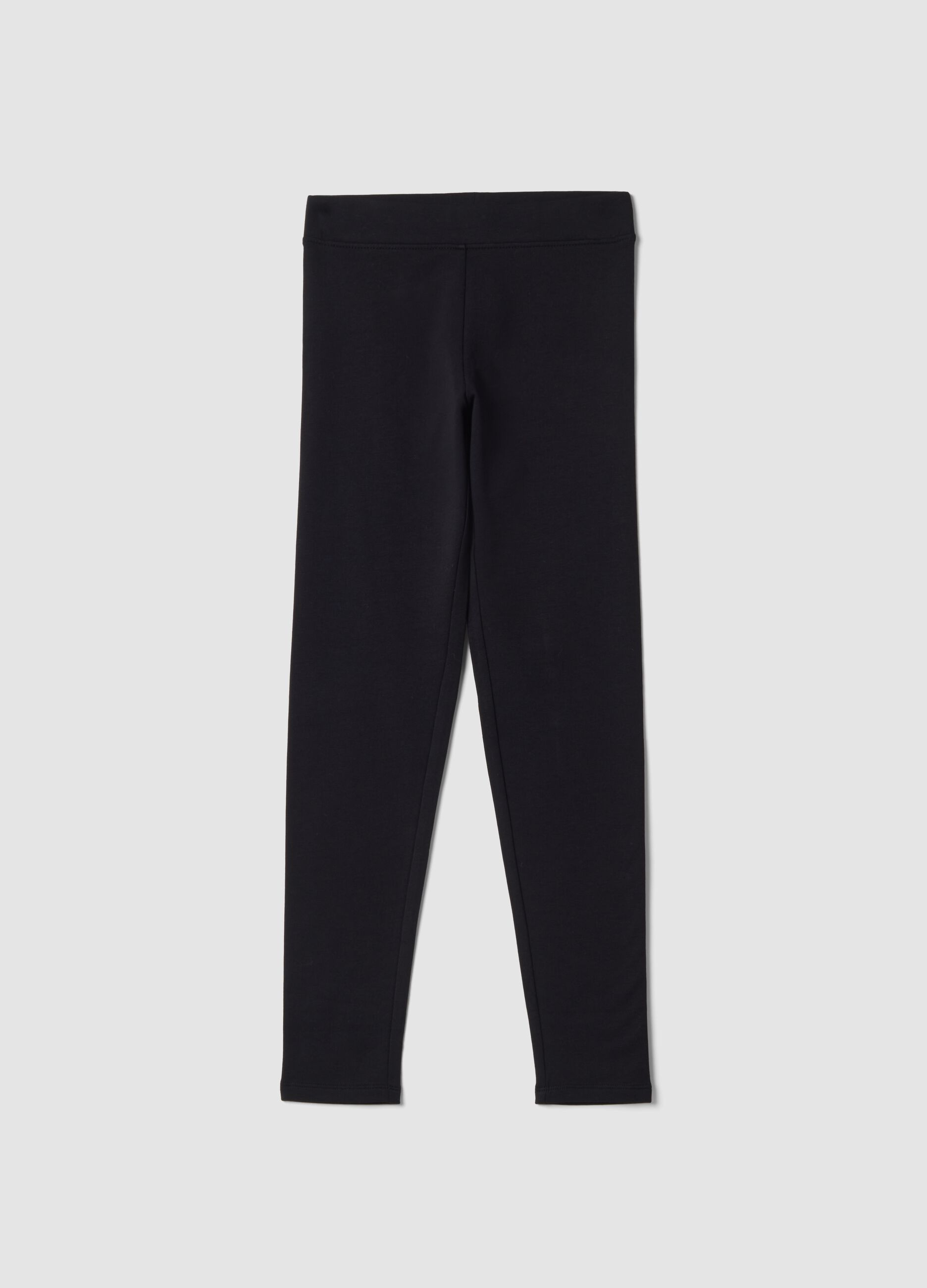 Leggings neri in cotone elasticizzato skinny fit