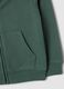 Felpa verde con cappuccio in puro cotone organico regular fit_3