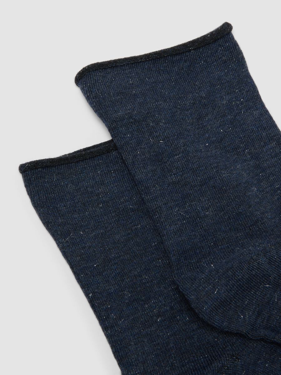 Blue marl stretch-viscose socks_2
