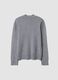 Grey viscose-blend jumper with ribbed high neck, regular fit_2