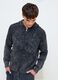 Vintage Grey Ribbed Knit Hoodie_1