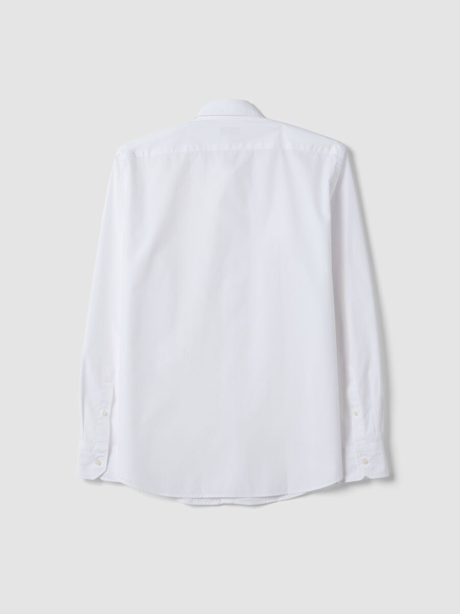 White pure cotton shirt with classic collar_2