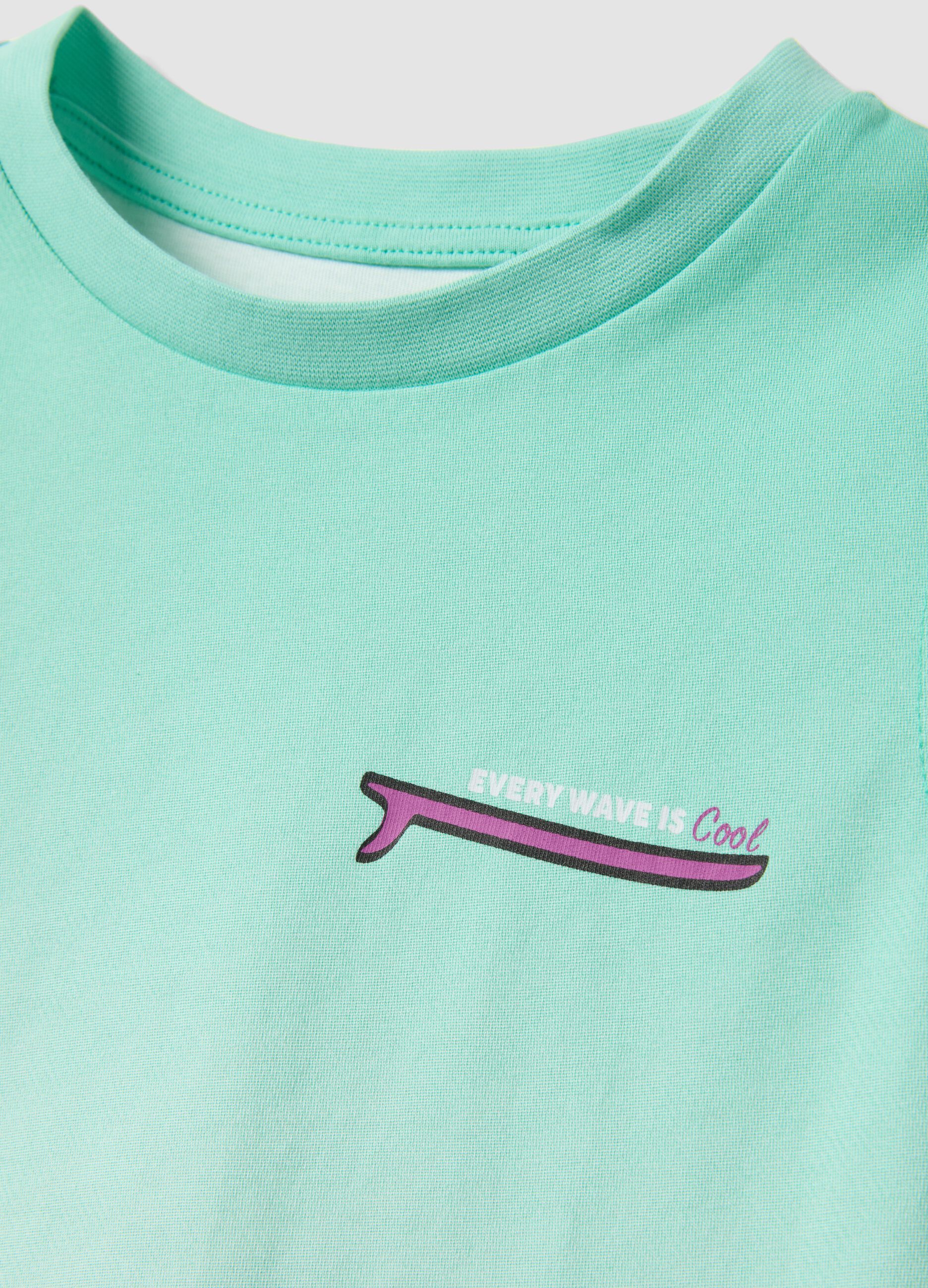 Green ombr&eacute; pure cotton vest top