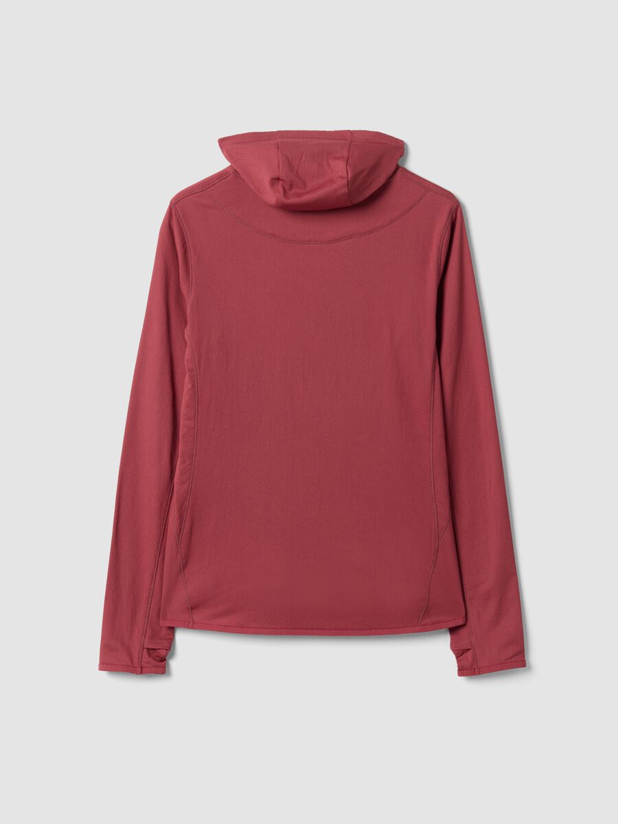 Breathable Red Hooded T-Shirt ALTAVIA WITH DEBORAH COMPAGNONI_5