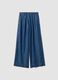 Blue wide-leg jeans in pure lyocell_4