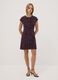 Wine-purple crew-neck fitted sequin dress_2