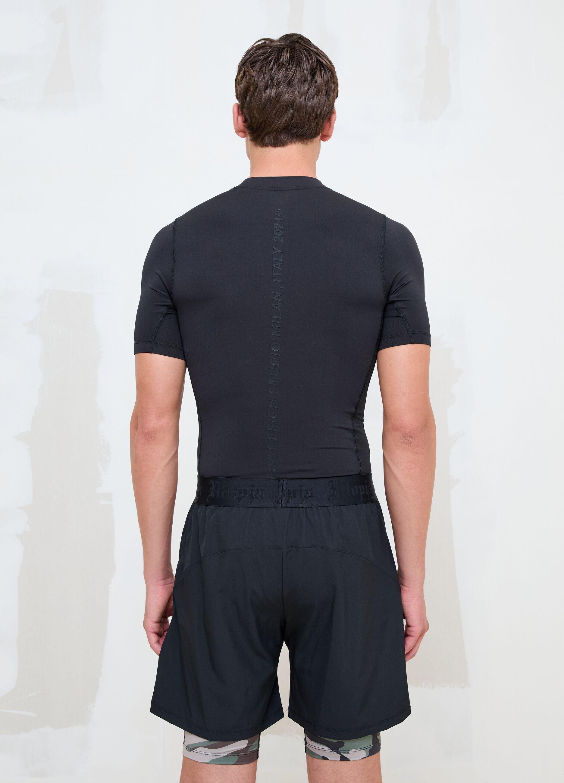 Fitted Technical T-shirt &ndash; Black