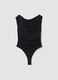 Body nero in tessuto elasticizzato con strass fitted_4