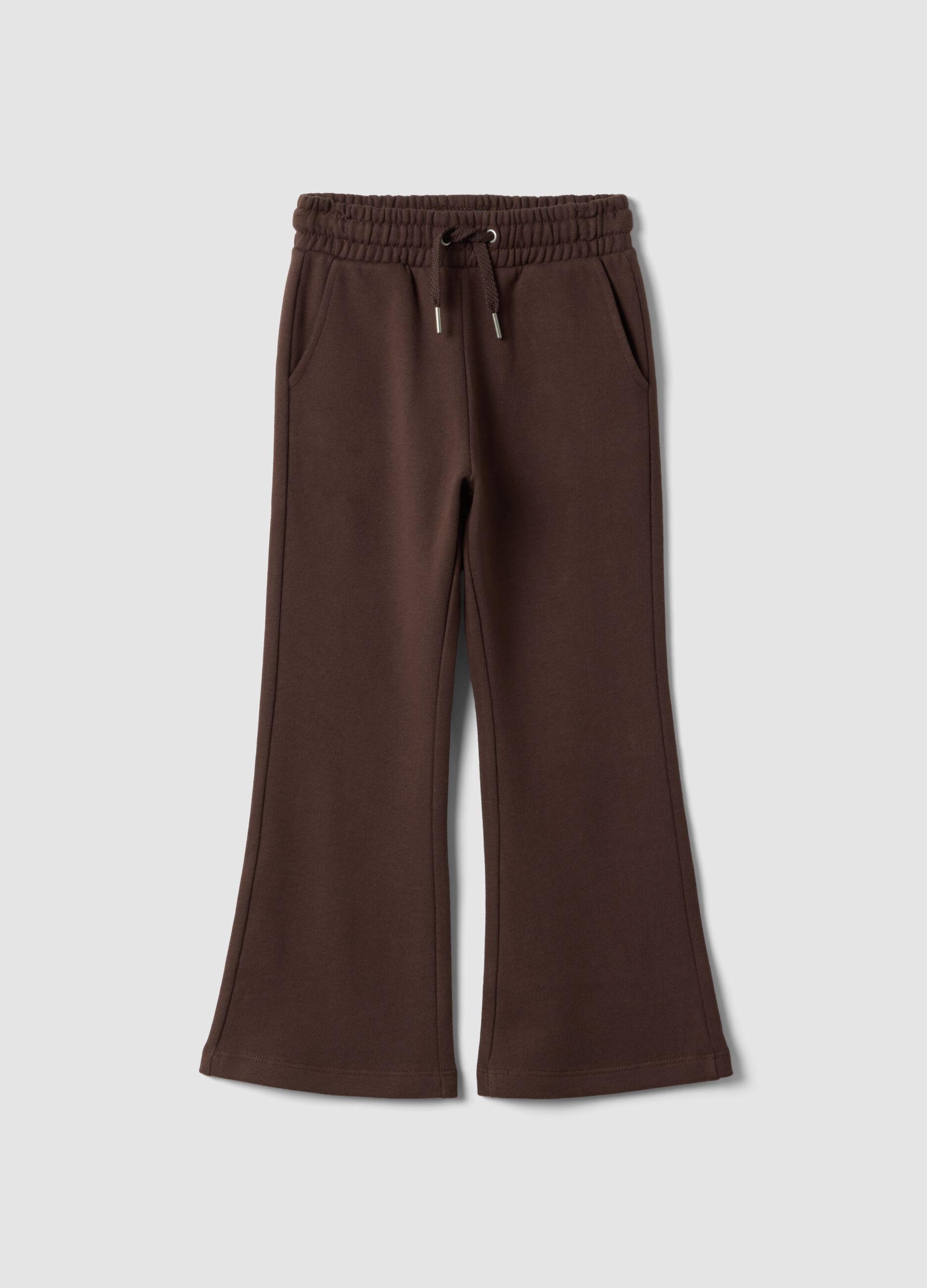 Brown trousers in pure organic cotton