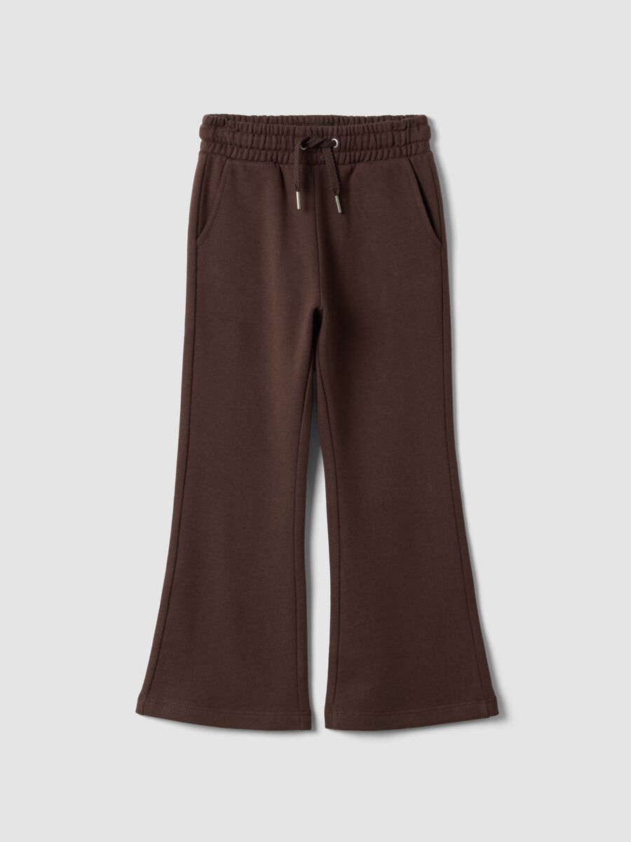Brown trousers in pure organic cotton_0