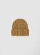 Yellow stretch wool knitted beanie_0