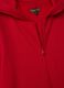 Felpa rossa con cappuccio in puro cotone organico regular fit_2
