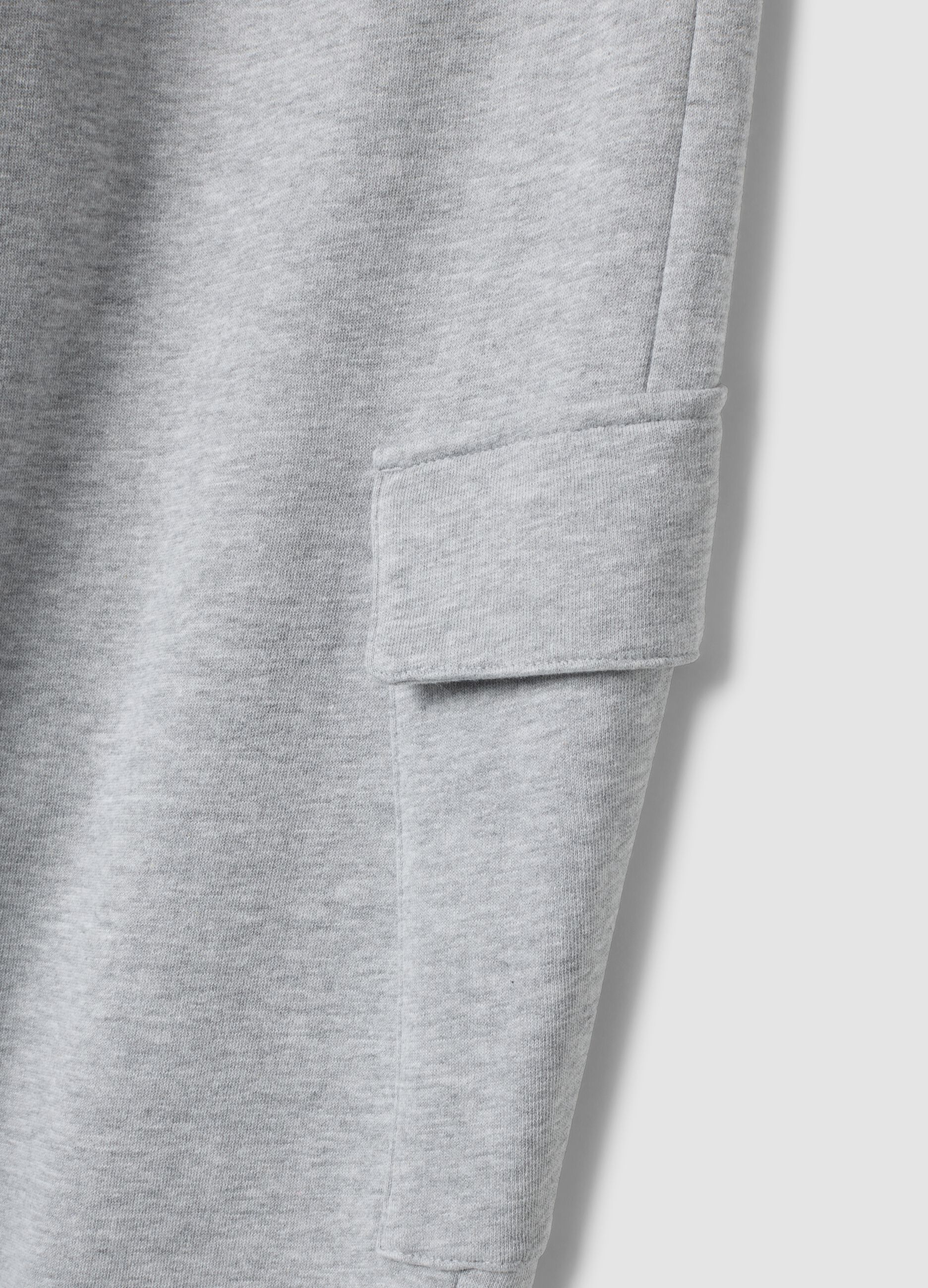 Pantaloni jogger grigi in misto cotone e viscosa
