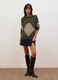 Maglione verde in lana elasticizzata con scollo a barchetta regular fit_1