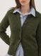 Cardigan verde in misto lana con colletto polo_2