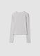 Marl grey cotton-blend crew-neck T-shirt_1