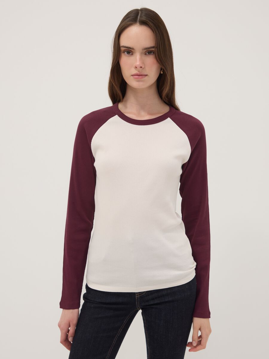 White long-sleeve pure cotton T-shirt_1