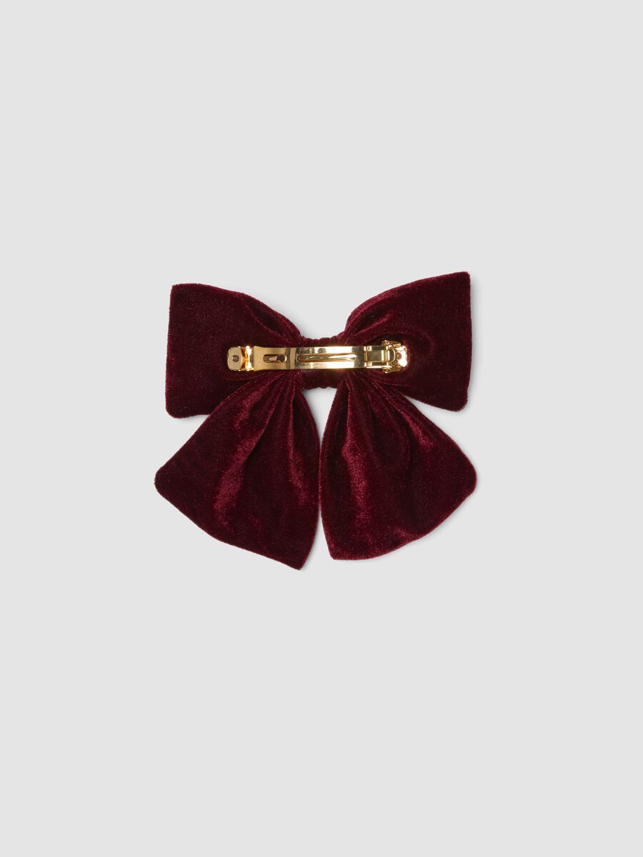 Red bow hair clip_1